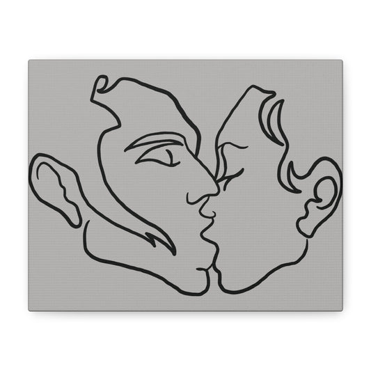 Romantic Line Drawing Matte Canvas