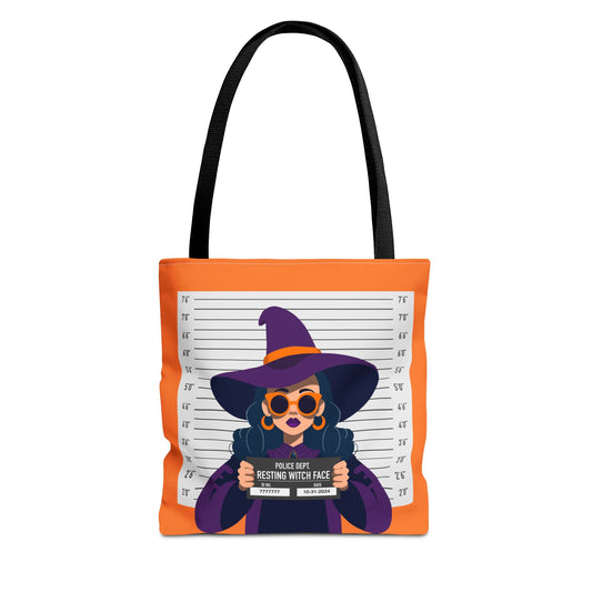 Resting Witch Face Tote Bag (AOP)